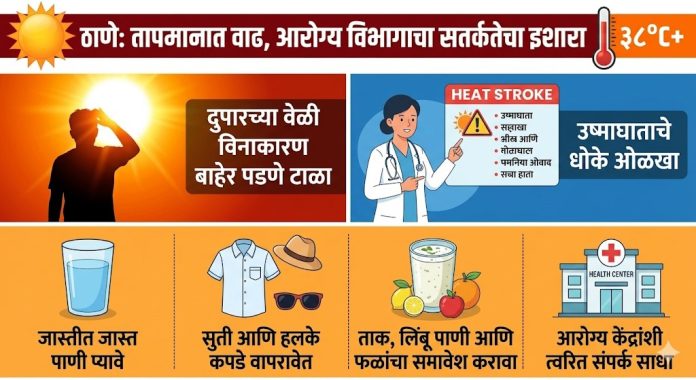 ठाणे जिल्ह्यात उन्हाचा तडाखा, उष्माघातापासून बचावासाठी आरोग्य विभागाचा सल्ला.